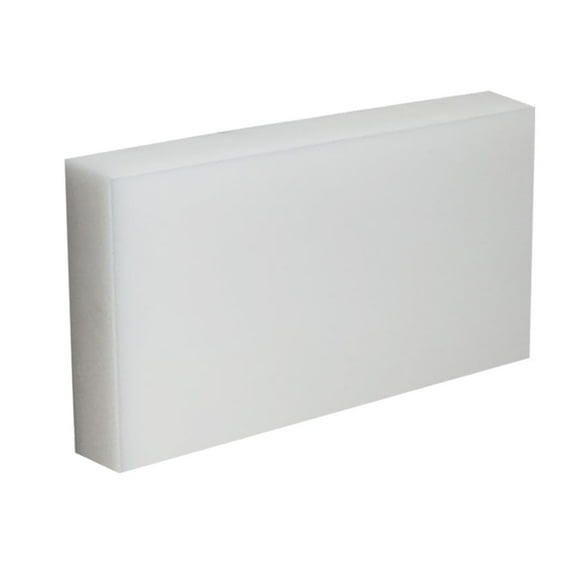 Lámina de plástico HDPE de 1 pulgada de grosor, 25 mm, blanca, 1 x 6 x 12 pulgadas