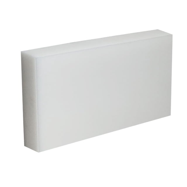 Lámina de plástico HDPE de 1 pulgada de grosor, 25 mm, blanca, 1 x 6 x 12 pulgadas