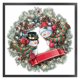 thumbnail image 1 of Cuadros Decorativos Guirnalda de Navidad Punto de cruz completo Hilo de algodón de 11 quilates Artesanía impresa DIY (1) Tmvgtek embutido en tela, 1 of 9