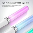 thumbnail image 4 of Multicolor LED Glow Sticks, Party Flashing Light, 15 Color Changing 2 Lighting Modes Flashing Light Stick for for Party Supplies, Festivals, Raves, Birthdays, Parking Guides, Dog Walkers Safety, 4 of 6