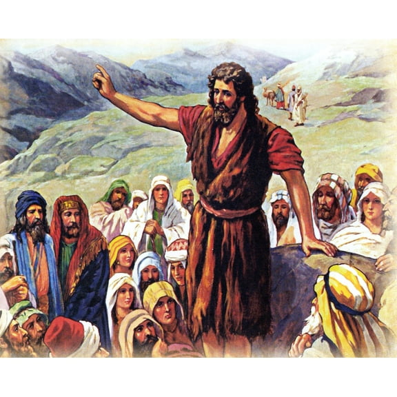 Catholic print picture - John the Baptist T - 8" x 10" ready to be framed
