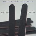 thumbnail image 6 of 10 PCS Professional Double Sided 100/180 Grit Nail Files Emery Board Black Manicure Pedicure Tool and Nail Buffering Files, 6 of 7