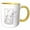 Yellow/White, variant on 3drose, Japanese Cherry Blossoms on Silver, 11oz Mug