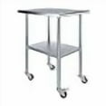 thumbnail image 3 of AmGood 30" X 24" Stainless Steel Work Table with Under-Shelf & 4 Wheels | Laundry Garage Utility Bench | Prep Worktable | Kitchen Island Food Prep | NSF Certified, 3 of 4