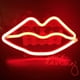 thumbnail image 2 of Luz nocturna LED de neón oso de fresa labios rojos decoración de bodas, 2 of 5