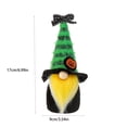 thumbnail image 3 of 1PC Halloween Faceless Gnome Decor,6.99in Gradient Candy Color Plush Figurine with Witch Hat, Soft Cloth Tabletop Ornament for Home Office Party Fall Holiday Decoration,Green, 3 of 5