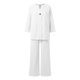 thumbnail image 5 of Conjunto informal de dos piezas para mujer: camisa de manga larga y pantalones de cintura alta - Camisa de color liso con botones, pantalones holgados con bolsillos, tallas S-XXL para todas las oca, 5 of 5