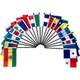 thumbnail image 7 of CENTRAL and SOUTH AMERICA WORLD FLAG SET with BASE--20 Polyester 4"x6" Flags, One Flag for Each Country in Latin America Flag Centerpiece, 4x6 Miniature Desk & Table Flags, Small Mini Stick Flags NO, 7 of 7