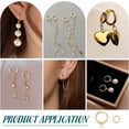 thumbnail image 5 of Kit de accesorios para aretes chapados en oro de 18 quilates, 30 ganchos de latón para aretes, aros Huggie con cierre de palanca y 30 anillas abiertas de acero inoxidable de 6 mm., 5 of 5