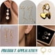 thumbnail image 5 of Kit de accesorios para aretes chapados en oro de 18 quilates, 30 ganchos de latón para aretes, aros Huggie con cierre de palanca y 30 anillas abiertas de acero inoxidable de 6 mm., 5 of 5