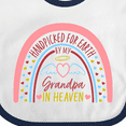thumbnail image 4 of Inktastic Handpicked for Earth by My Grandpa in Heaven Rainbow Boys or Girls Baby Bib, 4 of 4