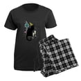thumbnail image 5 of CafePress - Chat Noir New Years Party Cou Men's Light Pajamas - Women's Short Sleeve Print T-Shirt and Pants Dark Cotton Pajama Set, 5 of 7