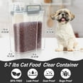 thumbnail image 3 of 5-7Lbs Cat Dog Storage Container, Portable Pet Food Containers with Upgraded Large Spout and Cup, Small Animal Kibble Dispenser for Bird Seed, Oatmeal, Rice, Flour, Brown Sugart-Dark Green, 3 of 15