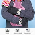 thumbnail image 2 of Juego de 2 bolsas de agua caliente con funda gruesa y lujosa | Capacidad de 2 litros | Funda para botella de agua caliente extraíble y lavable | Libre de contaminantes (rosa y gris), 2 of 7