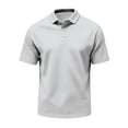 thumbnail image 5 of Dwelliawo Mens Mesh Breathable T Shirt Performance Moisture Wicking Training Polo Shirts for Men UPF 50 Golf Shirts Quick Dry Casual Collared Shirt Gray L, 5 of 5