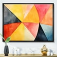thumbnail image 2 of Designart "Soft Colors Tiles Geometric Serenity I" Extra Large Abstract Framed Wall Art - Modern Yellow Abstract Geometric Entryway Framed Wall Art Print, 2 of 7