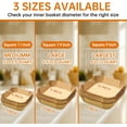thumbnail image 4 of HONYAO Air Fryer Disposable Paper Liners - 100 Pcs 7.1 inch Square Disposable Parchment Paper, 4 of 7