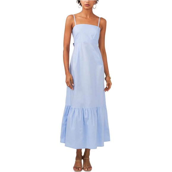 CeCe Womens Bow Back Maxi Dress, ltpasblue, M