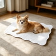 thumbnail image 4 of Pet Gel Ice Mat Breathable Quilted Dog Cat Cooling Pad with Wave Edge Machine Washable Heat Relief Cushion for Small Medium Large Dogs Cats Summer Indoor Outdoor Use, 4 of 7