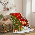 thumbnail image 2 of Kuscheln Christmas Blanket, Winter Snowflake Holiday Xmas Throw Blanket, Christmas Santa Claus Blanket Holiday Xmas Throw Blanket, Soft Deer Blanket for Snow, 2 of 5