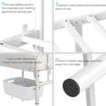 thumbnail image 4 of Yaheetech Modern Metal Bed Frame with Arched Headboard and Footboard, Full, White, 4 of 7