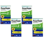 4 Pack - PreserVision AREDS 2 Vitamin - Mineral Supplement, Soft Gels 120 Each