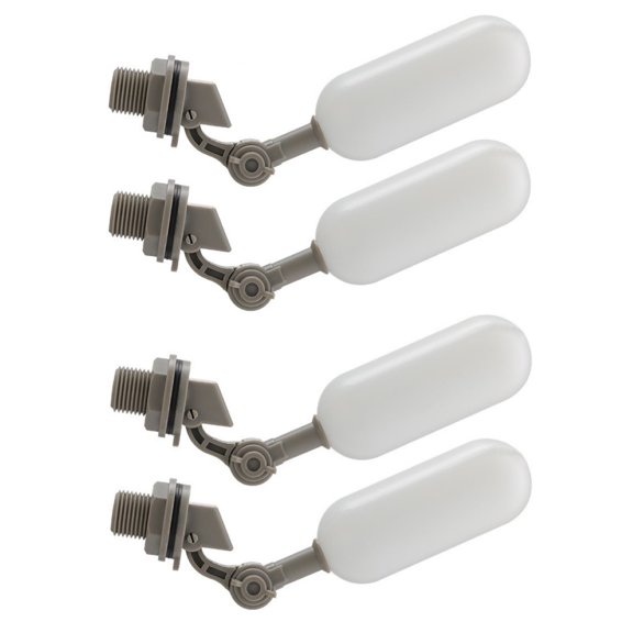 TAPDRA 1/2 Inch Float Valve Automatic Water Level Control ABS PE Adjustable Arm Air Cooler Water Tank 4 Pack