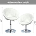 thumbnail image 2 of Giantex 1Pc Adjustable Modern Swivel Round Tufted-White, 2 of 7