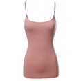 thumbnail image 1 of FashionOutfit Women's Solid Scoop Neck Spaghetti Strap Cami W/ Shelf Bra, 1 of 3