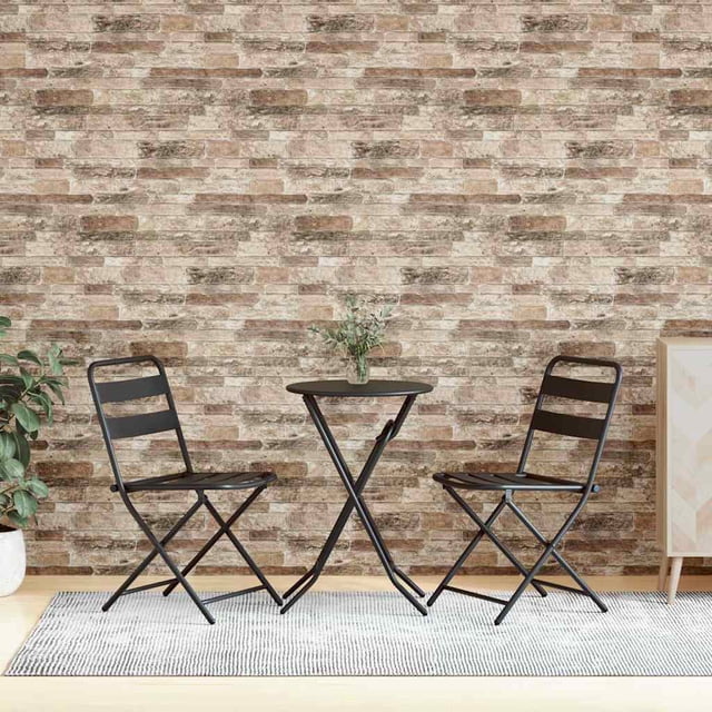 vidaXL Panneaux Muraux 3D avec Design Brique Multicolore 10 Pcs EPS