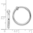 thumbnail image 2 of 925 Sterling Silver 2x19mm Non Pierced Round Hoop Earrings, 2 of 6