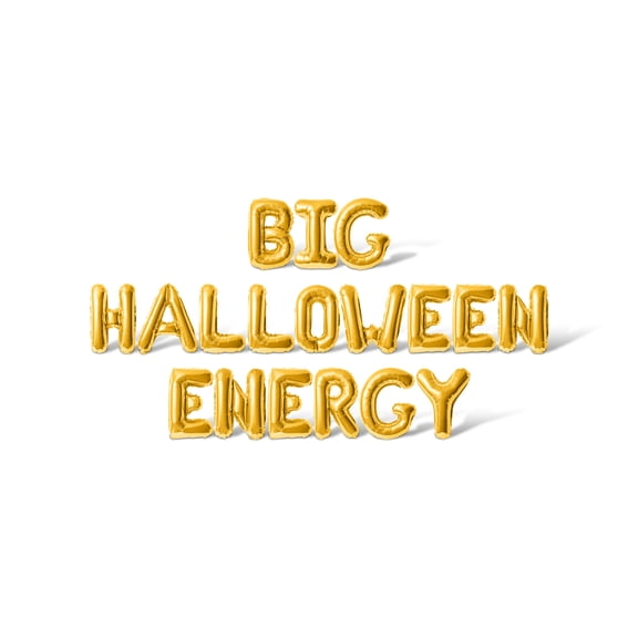 Letter Balloons - BIG HALLOWEEN ENERGY 16" Inch Alphabet Letters Foil Mylar Balloon Halloween Party Banner (Gold)