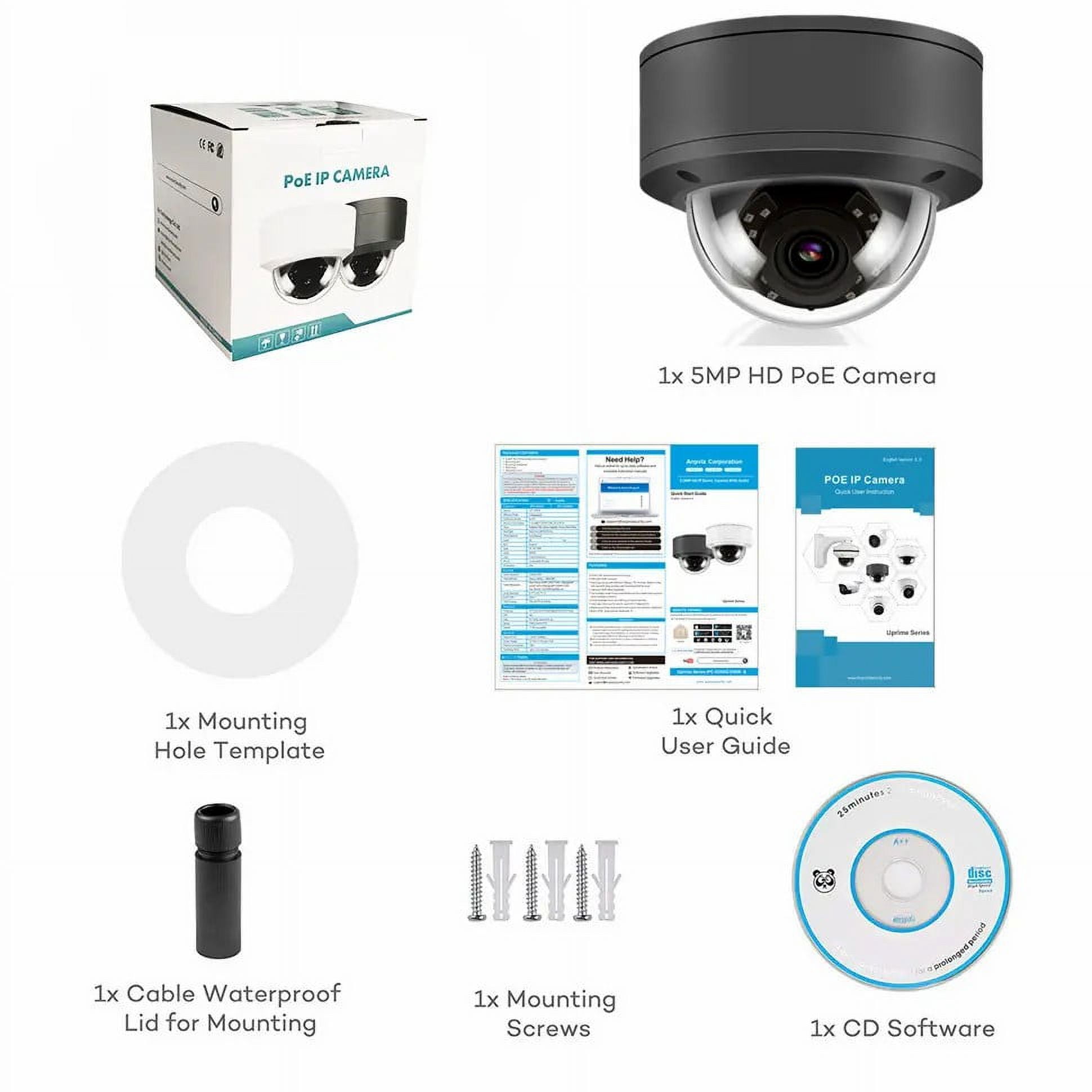 Anpviz  5MP IP Camera Outdoor Fixed 2.8mm lens Security camera Built-in Mic Waterproof IP66 H.265 P2P WDR IR Night vision Onvif