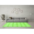 thumbnail image 3 of Ahgly Company Machine Washable Indoor Rectangle Checkered Green Modern Area Rugs, 8' x 10', 3 of 4