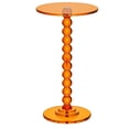 Acrylic Round Side Table with Column Base, Clear Modern End Table for ...