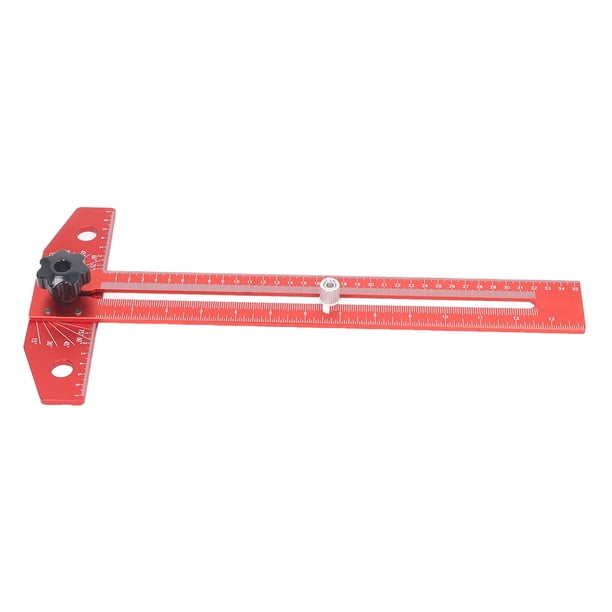 T Square Ruler Protractor, 15-90 Grados Anodizado Fácil Lectura Marcadores de Ángulo Ajustable A Prueba de ÓXido Regla t Square para Medir