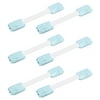 Cabinet Locks Light Blue Pitch 100mm Childproof Cabinet Latch for Kitchen Bathroom Storage Doors Knobs and Handles 6PCS