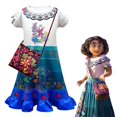 thumbnail image 1 of 4-12 Years Girl Encanto Mirabel Princess Party Dresses With Bag, 1 of 4
