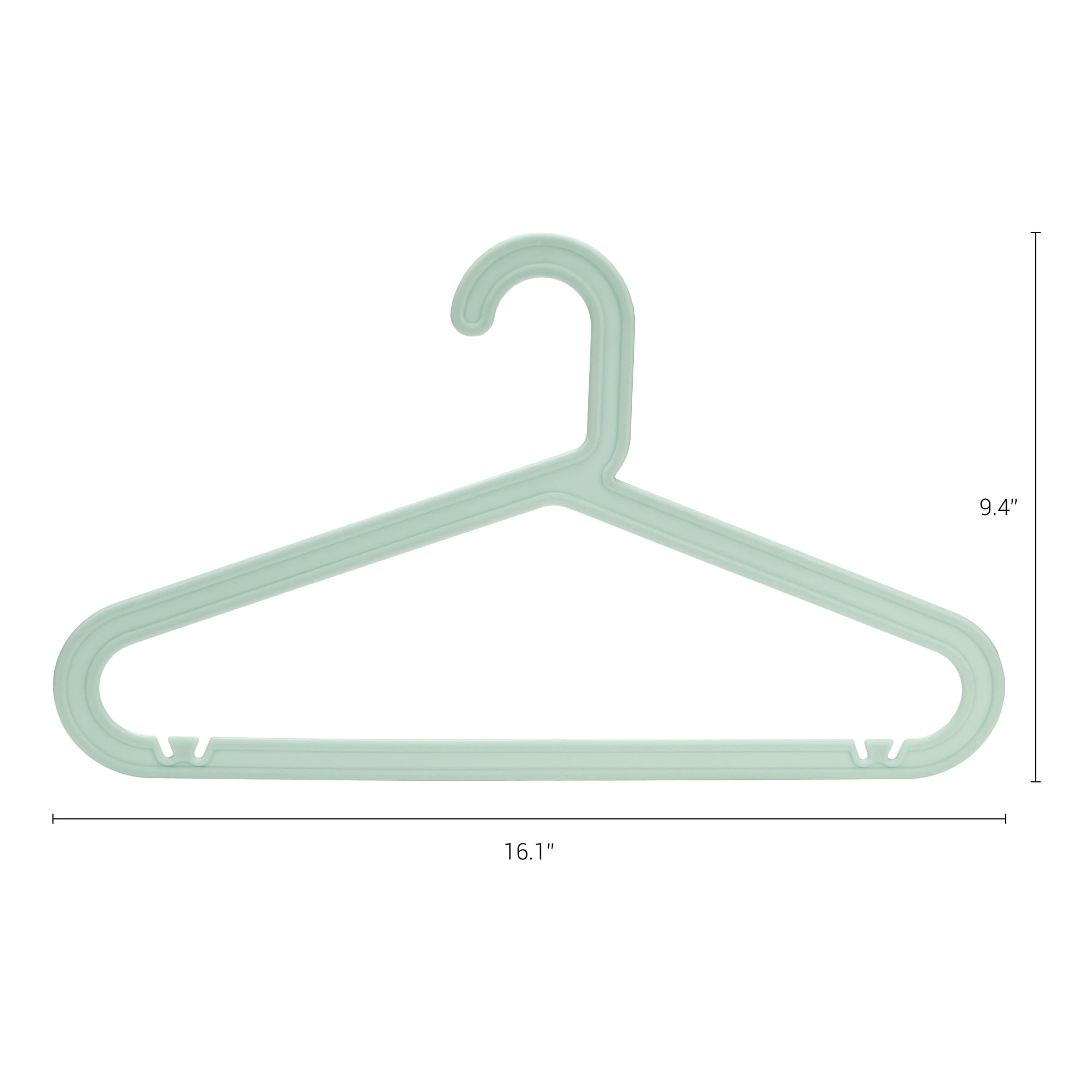 30 Pack Plastic Hangers, Durable Pants Hangers, Space Saving Clothes Hangers for Clothing, Closet, Coats, Pants, Shirts, or Jeans Green
