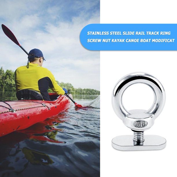 Tornillos de pista de riel de Kayak de acero inoxidable, 5 uds., tuercas de pista, Hardware