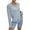 Light Blue, variant on Pajamas 2 Piece Lounge Sets Ribbed Knit Matching Outfits Long Sleeve Biker Shorts Set Sleepwear Loungewear for Women