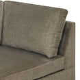 thumbnail image 2 of 37 Inches Fabric Upholstered Wooden Corner Wedge Taupe Brown - Saltoro Sherpi, 2 of 5