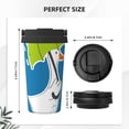 thumbnail image 3 of KLL Goose Holding an Umbrella Pattern Stainless Steel Vacuum Insulated Tumbler - Carry Insulated Coffee Mug - Reusable Insulated Cold Brew Iced Coffee Cup Thermos, 3 of 8