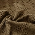 thumbnail image 6 of Kasentex Cozy Soft 100% Cotton Warm Fall/Winter Decorative Throw Blanket for Couch, Sofa, Bed, wrap-around - Indoor/Outdoor 50x60" Walnut Brown, 6 of 6