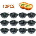 thumbnail image 3 of 12 Moules à Tartelettes d'Ufs en Acier au Carbone Moules à Muffins Cupcakes Antiadhésifs Moules à Biscuits en Forme de Fleur Moules à Pudding Outils de Cuisson Réutilisables, 3 of 11