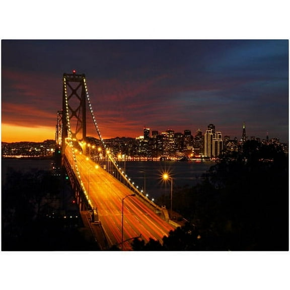 Trademark Fine Art "Bay Bridge" Canvas Art by Pierre Leclerc