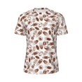 thumbnail image 5 of Wukai Rugby Style Print Men's Short-Sleeved Mesh T-Shirt,Quick-Dry Short Sleeve Workout T-Shirt-, 5 of 8