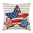 thumbnail image 2 of XMMSWDLA Patriotic Decor-Throw Pillow Covers 18x18 in,4th of July Pillow Case for Independence Day,Memorial Day,Veteran's Day,USA,American Summer Outdoor Red White Blue Decorations, 2 of 6