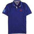 thumbnail image 1 of Tommy Hilfiger Polo de rugby bordado deportivo para hombre, azul, grande, 1 of 1