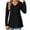 Black 1, variant on YANHAIGONG Long Sleeve Workout Tops for Women Women's Fashion Solid Color V Neck Pleated Long Sleeve Loose T-shirt Top Fall Clothes for Women